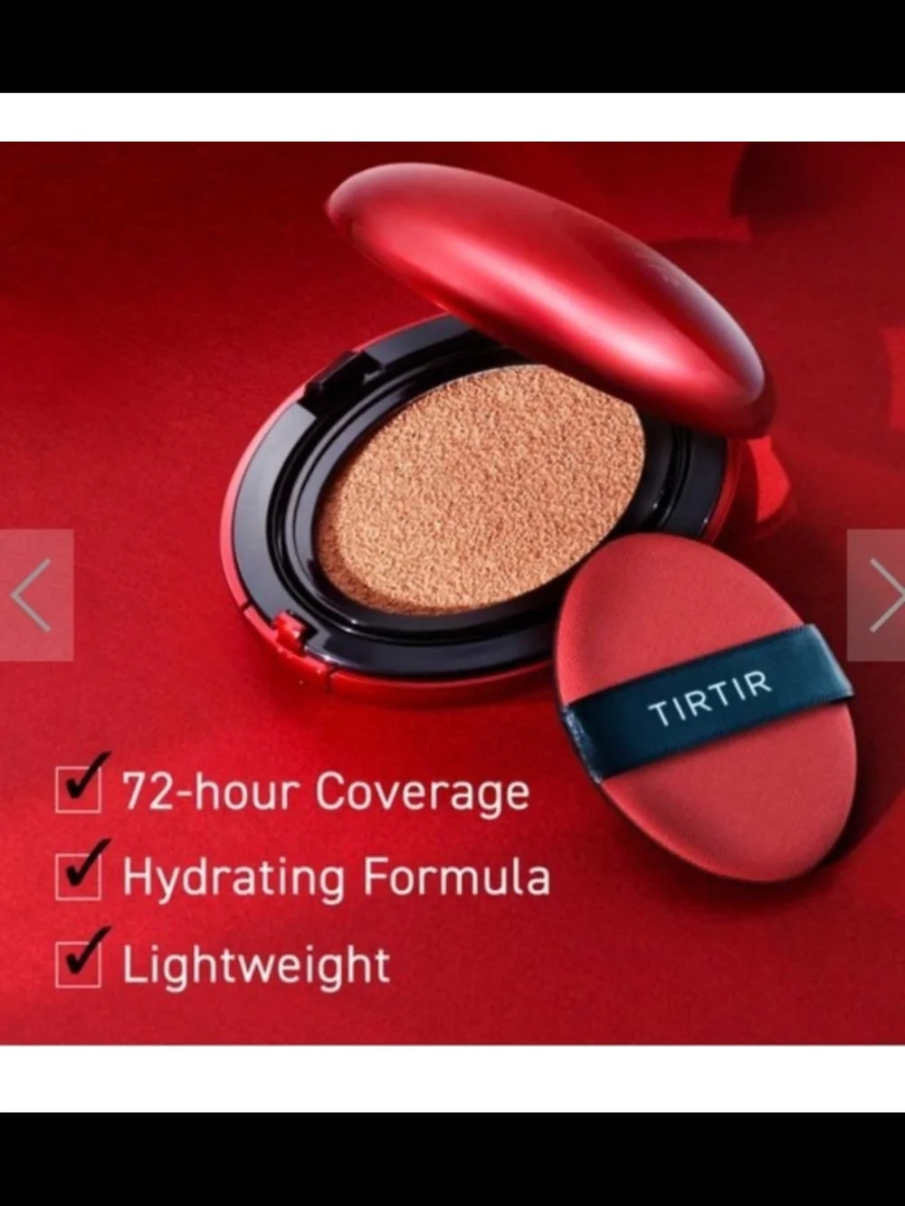 TIRTIR Mask Fit Red Cushion Foundation In Shade 43N Deep Cocoa NIB